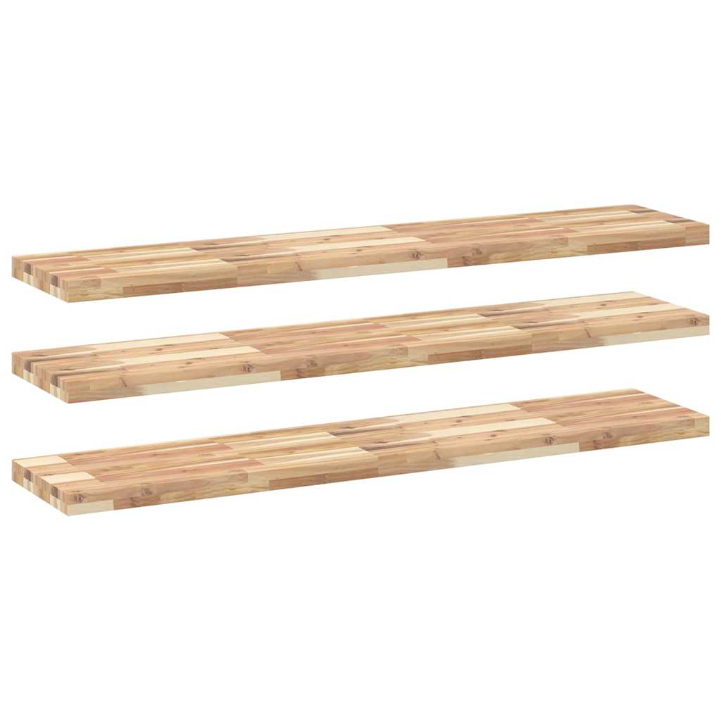 Mensole da Parete 3 pz 160x30x4 cm Legno Acacia Non Trattato | homemem39