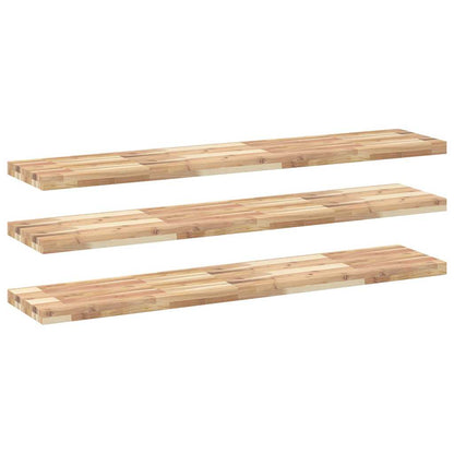 Mensole da Parete 3 pz 160x30x4 cm Legno Acacia Non Trattato | homemem39