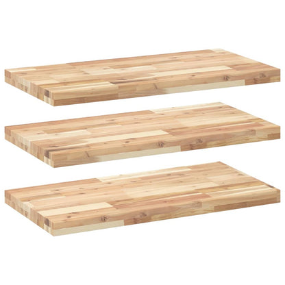 Mensole da Parete 3 pz 60x40x4 cm Legno Acacia Non Trattato | homemem39