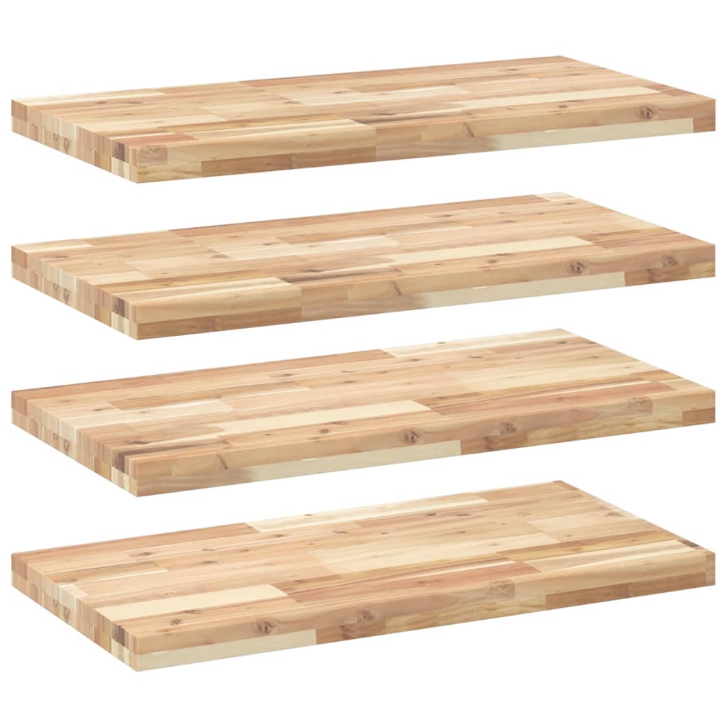 Mensole da Parete 4 pz 60x40x4 cm Legno Acacia Non Trattato | homemem39