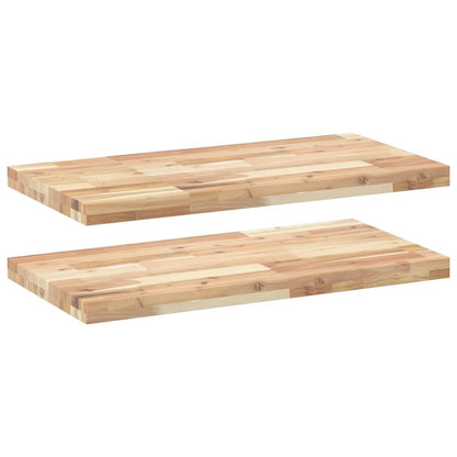 Mensole da Parete 2 pz 100x40x4 cm Legno Acacia Non Trattato | homemem39