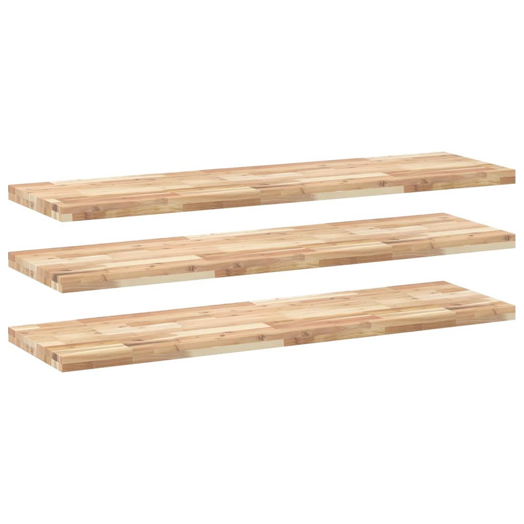 Mensole da Parete 3 pz 140x40x4 cm Legno Acacia Non Trattato | homemem39