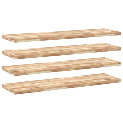 Mensole da Parete 4 pz 140x40x4 cm Legno Acacia Non Trattato | homemem39