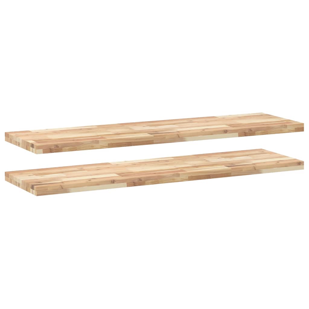 Mensole da Parete 2 pz 160x40x4 cm Legno Acacia Non Trattato | homemem39