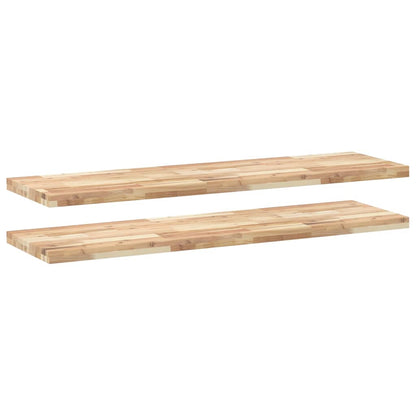 Mensole da Parete 2 pz 160x40x4 cm Legno Acacia Non Trattato | homemem39