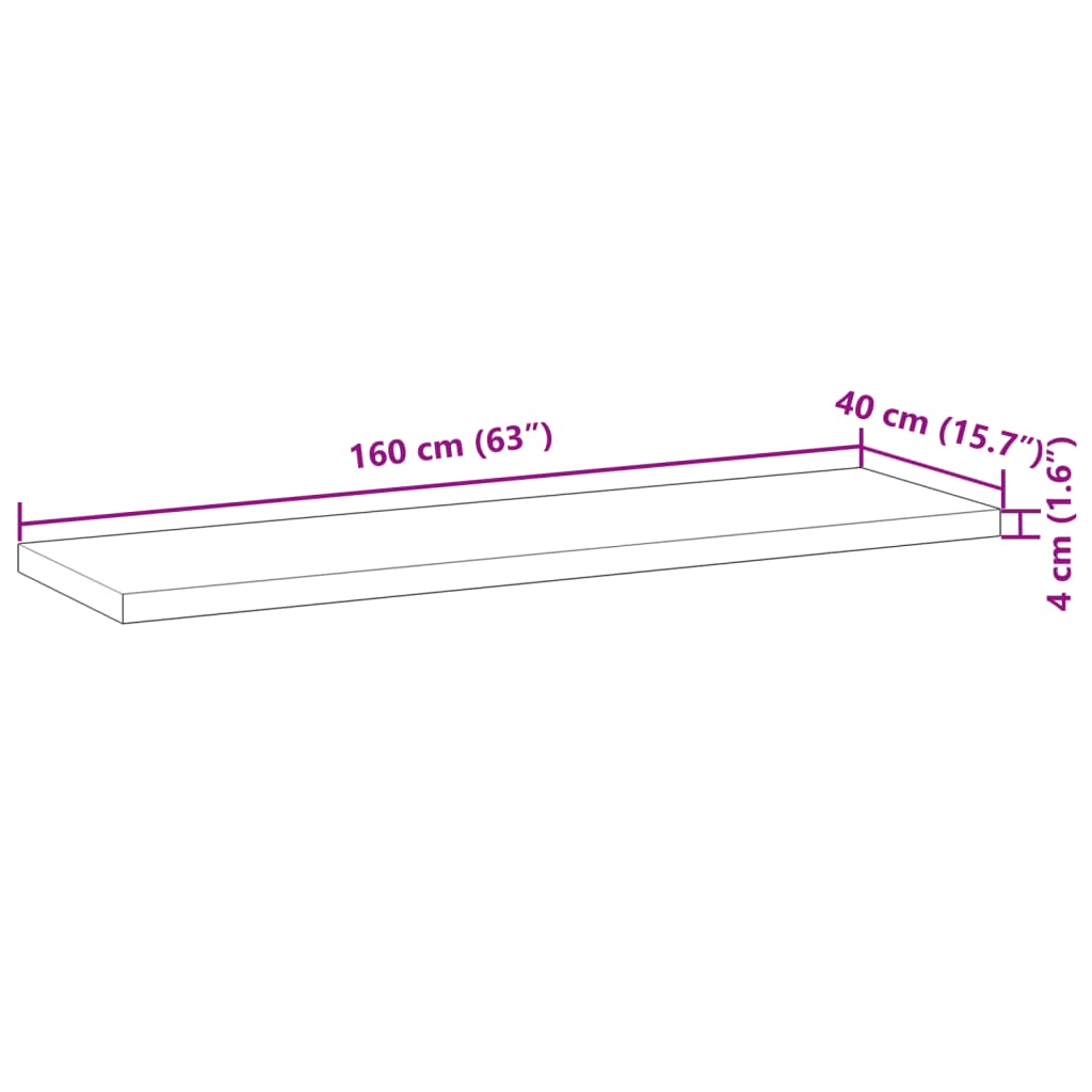 Mensole da Parete 3 pz 160x40x4 cm Legno Acacia Non Trattato | homemem39