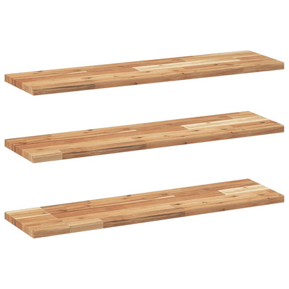 Mensole da Parete 3 pz 80x20x2 cm Legno Acacia Rifinito a Olio | homemem39