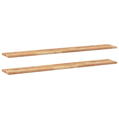 Mensole da Parete 2 pz 120x20x2 cm Legno Acacia Rifinito a Olio | homemem39