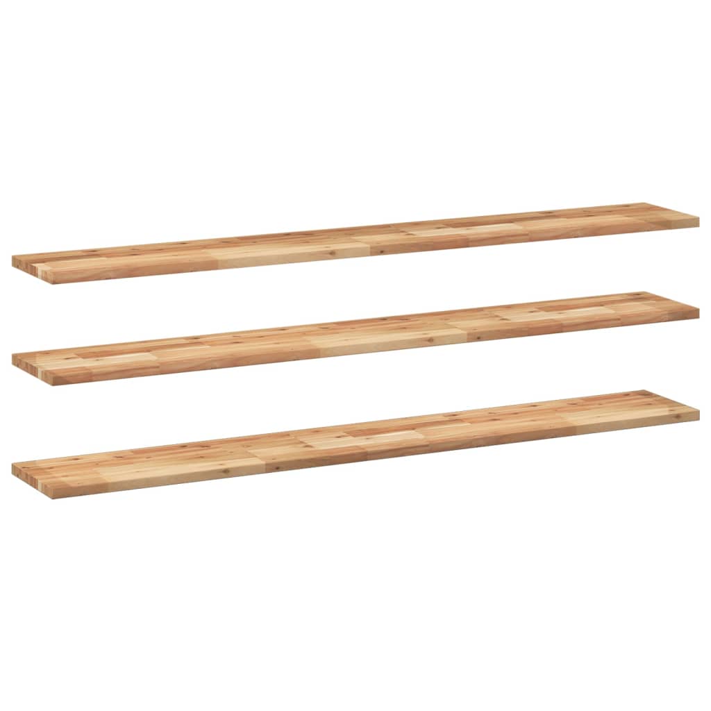 Mensole da Parete 3 pz 140x20x2 cm Legno Acacia Rifinito a Olio | homemem39
