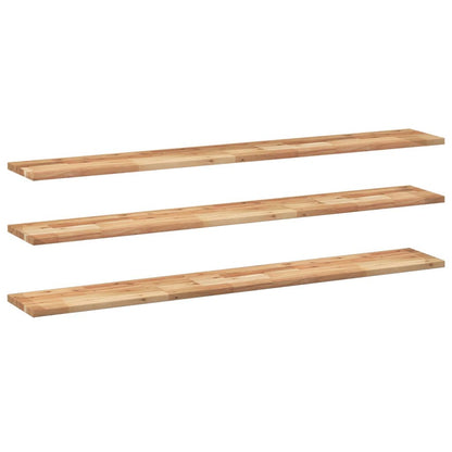 Mensole da Parete 3 pz 140x20x2 cm Legno Acacia Rifinito a Olio | homemem39