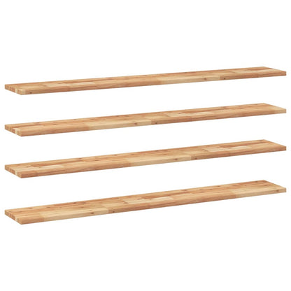 Mensole da Parete 4 pz 140x20x2 cm Legno Acacia Rifinito a Olio | homemem39