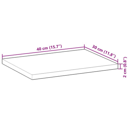 Ripiano a Parete 40x30x2 cm Legno Massello Acacia Rifinito Olio | homemem39