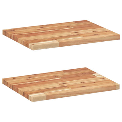 Mensole da Parete 2 pz 40x30x2 cm Legno Acacia Rifinito a Olio | homemem39