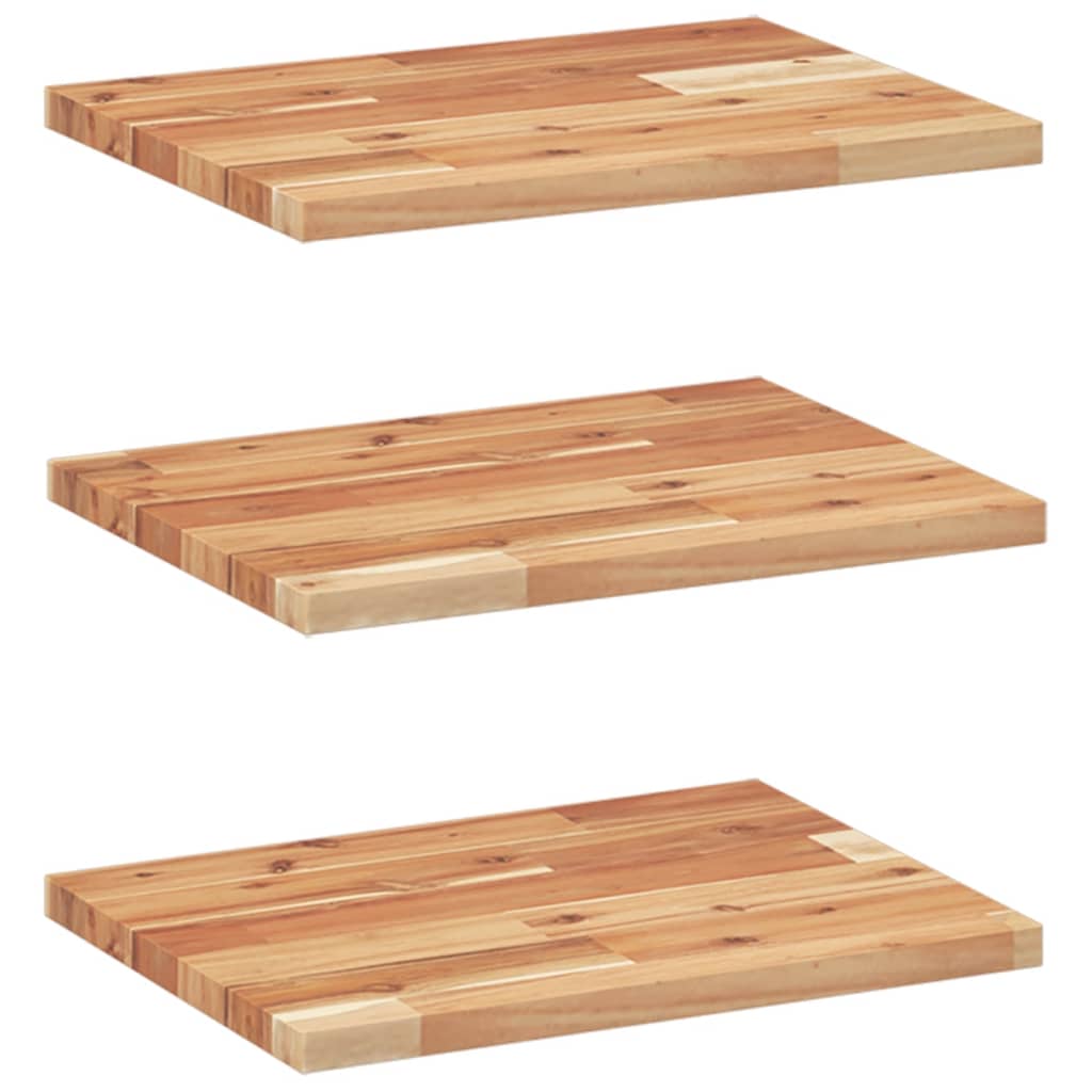 Mensole da Parete 3 pz 40x30x2 cm Legno Acacia Rifinito a Olio | homemem39