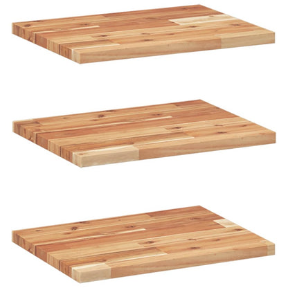 Mensole da Parete 3 pz 40x30x2 cm Legno Acacia Rifinito a Olio | homemem39