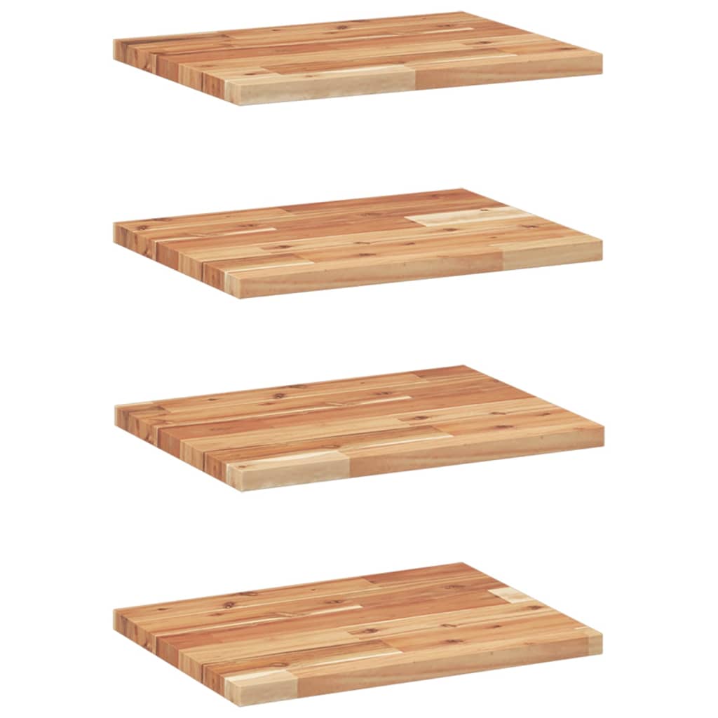 Mensole da Parete 4 pz 40x30x2 cm Legno Acacia Rifinito a Olio | homemem39