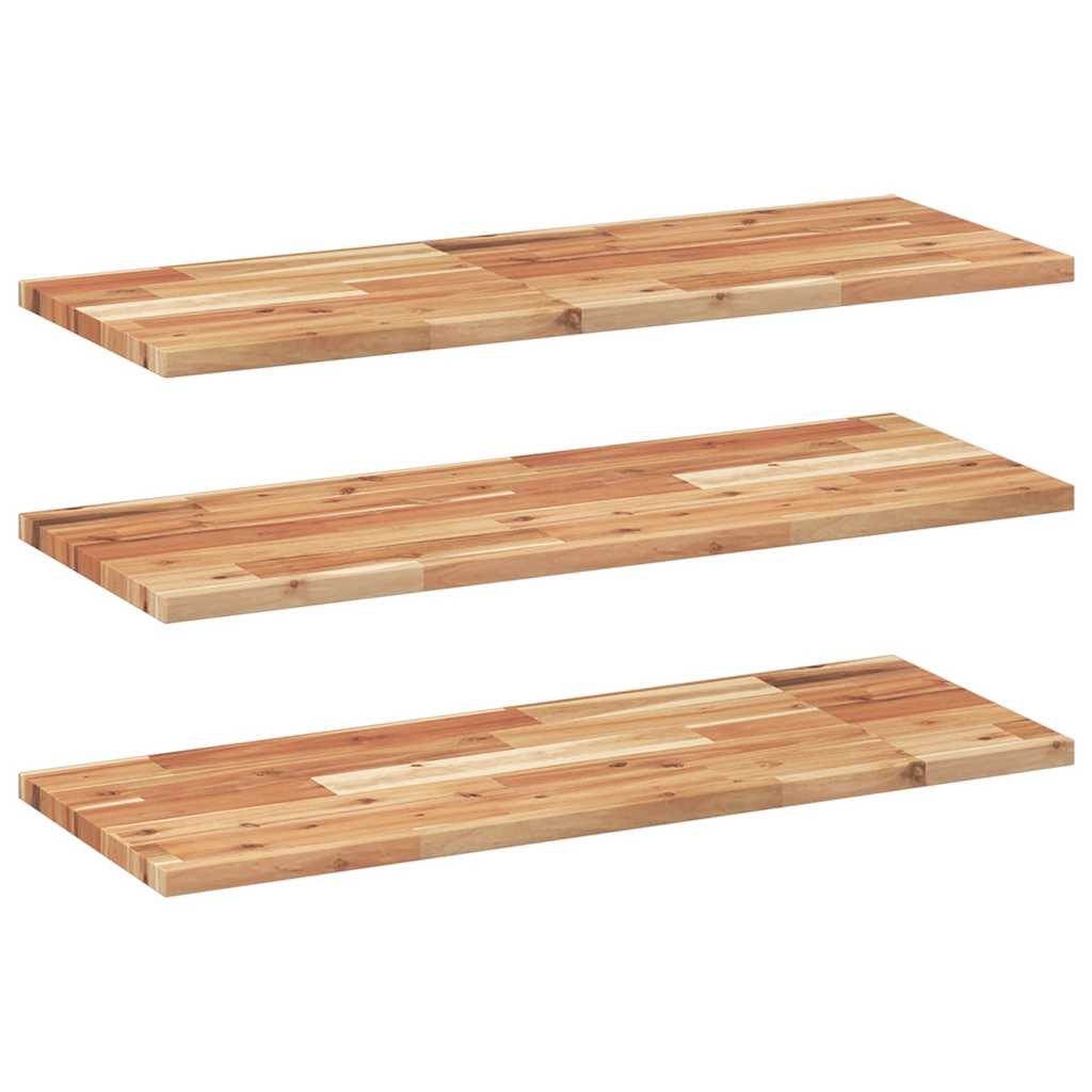 Mensole da Parete 3 pz 80x30x2 cm Legno Acacia Rifinito a Olio | homemem39