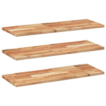 Mensole da Parete 3 pz 80x30x2 cm Legno Acacia Rifinito a Olio | homemem39