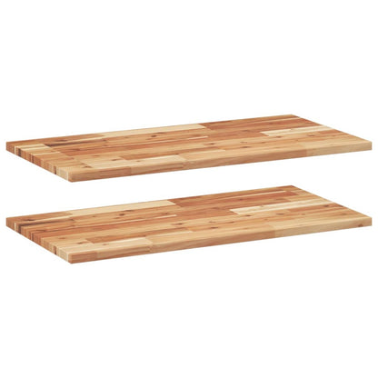 Mensole da Parete 2 pz 60x40x2 cm Legno Acacia Rifinito a Olio | homemem39