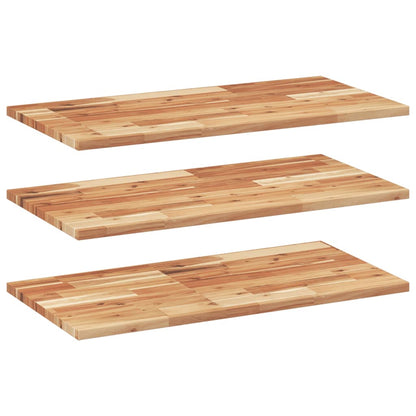 Mensole da Parete 3 pz 60x40x2 cm Legno Acacia Rifinito a Olio | homemem39
