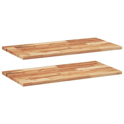 Mensole da Parete 2 pz 100x40x2 cm Legno Acacia Rifinito a Olio | homemem39