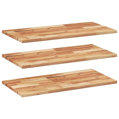 Mensole da Parete 3 pz 100x40x2 cm Legno Acacia Rifinito a Olio | homemem39