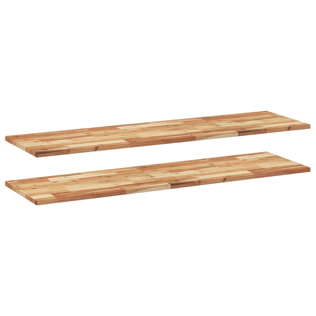 Mensole da Parete 2 pz 120x40x2 cm Legno Acacia Rifinito a Olio | homemem39