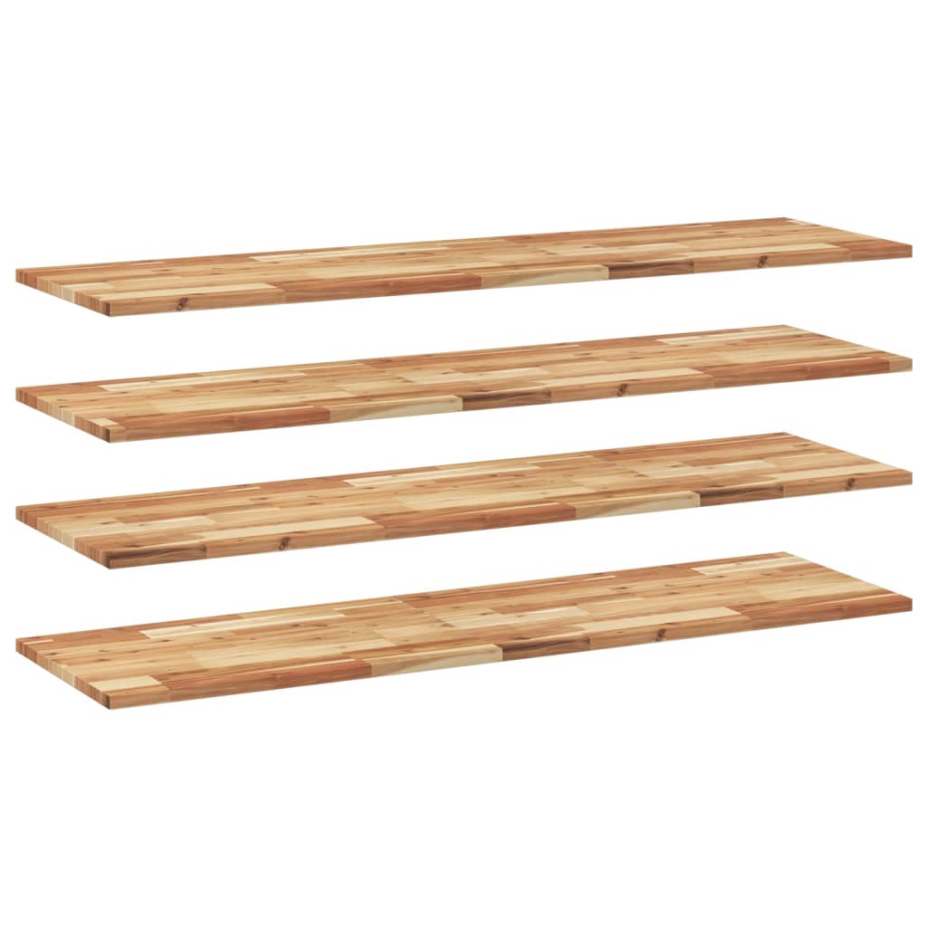 Mensole da Parete 4 pz 120x40x2 cm Legno Acacia Rifinito a Olio | homemem39