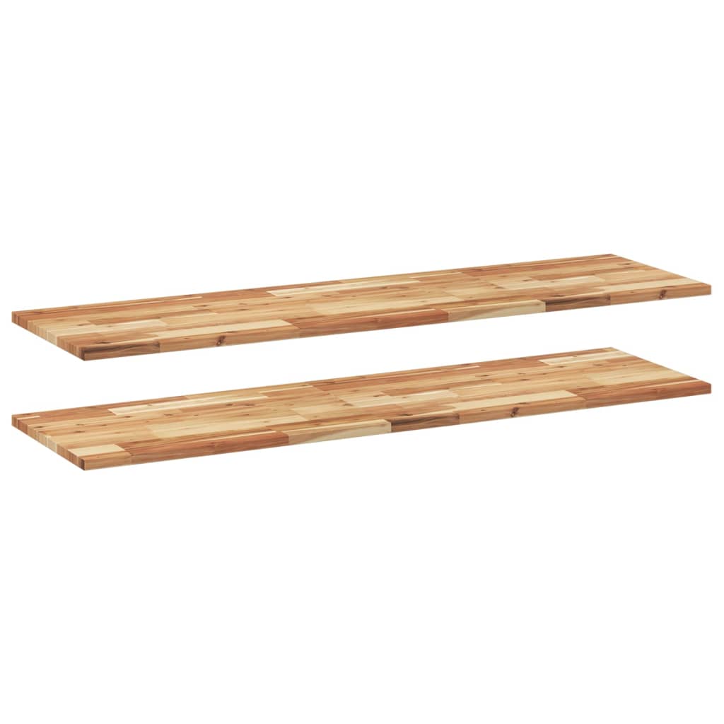 Mensole da Parete 2 pz 140x40x2 cm Legno Acacia Rifinito a Olio | homemem39