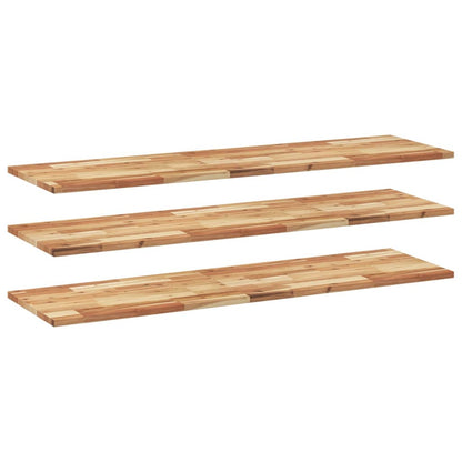 Mensole da Parete 3 pz 140x40x2 cm Legno Acacia Rifinito a Olio | homemem39
