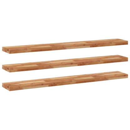 Mensole da Parete 3 pz 140x20x4 cm Legno Acacia Rifinito a Olio | homemem39