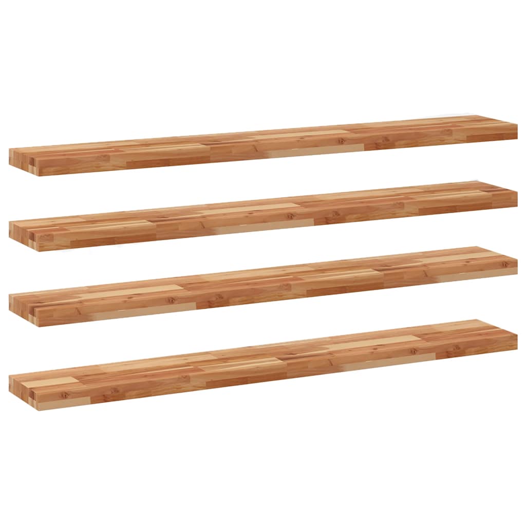 Mensole da Parete 4 pz 160x20x4 cm Legno Acacia Rifinito a Olio | homemem39