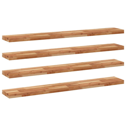 Mensole da Parete 4 pz 160x20x4 cm Legno Acacia Rifinito a Olio | homemem39