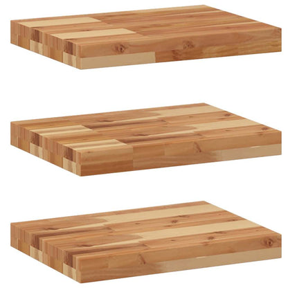 Mensole da Parete 3 pz 40x30x4 cm Legno Acacia Rifinito a Olio | homemem39