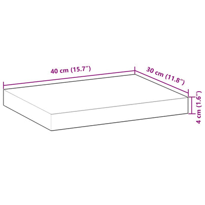 Mensole da Parete 4 pz 40x30x4 cm Legno Acacia Rifinito a Olio | homemem39