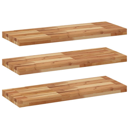 Mensole da Parete 3 pz 80x30x4 cm Legno Acacia Rifinito a Olio | homemem39