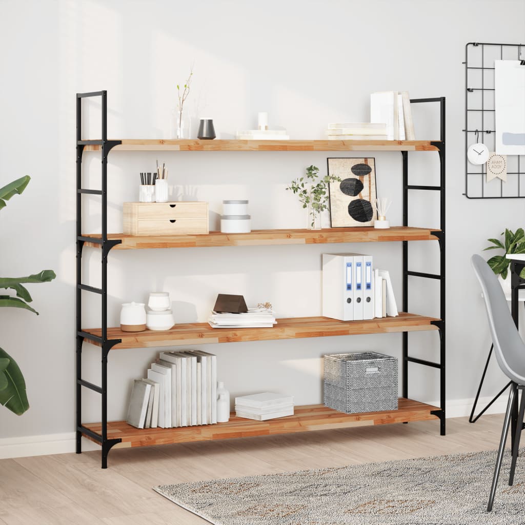 Mensole da Parete 4 pz 120x30x4 cm Legno Acacia Rifinito a Olio | homemem39