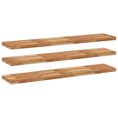 Mensole da Parete 3 pz 160x30x4 cm Legno Acacia Rifinito a Olio | homemem39