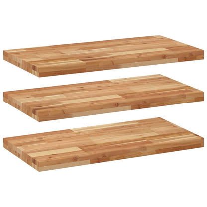 Mensole da Parete 3 pz 80x40x4 cm Legno Acacia Rifinito a Olio | homemem39