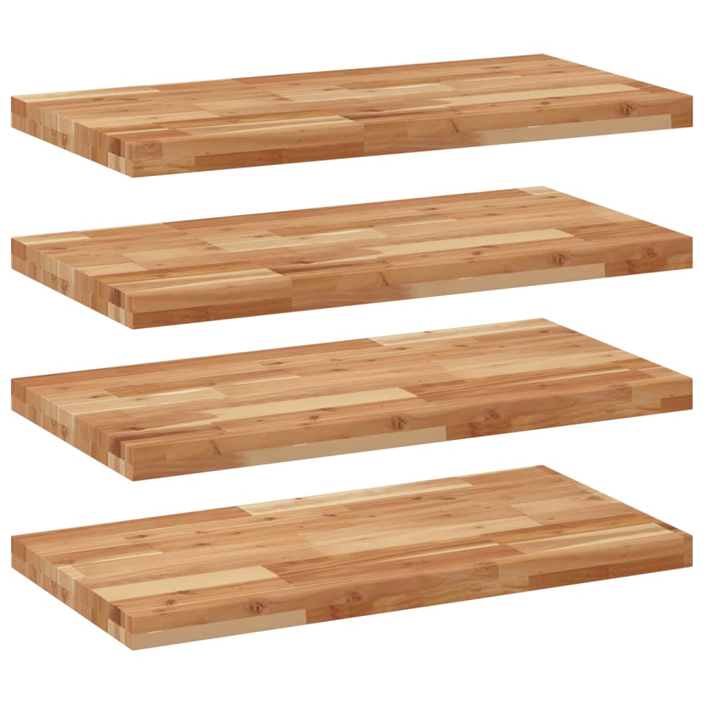 Mensole da Parete 4 pz 100x40x4 cm Legno Acacia Rifinito a Olio | homemem39