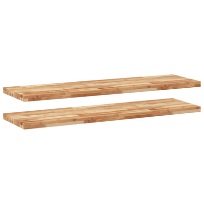 Mensole da Parete 2 pz 120x40x4 cm Legno Acacia Rifinito a Olio | homemem39