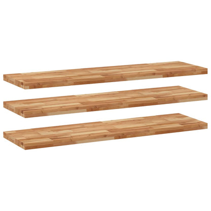 Mensole da Parete 3 pz 140x40x4 cm Legno Acacia Rifinito a Olio | homemem39