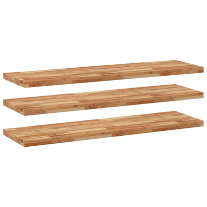 Mensole da Parete 3 pz 160x40x4 cm Legno Acacia Rifinito a Olio | homemem39
