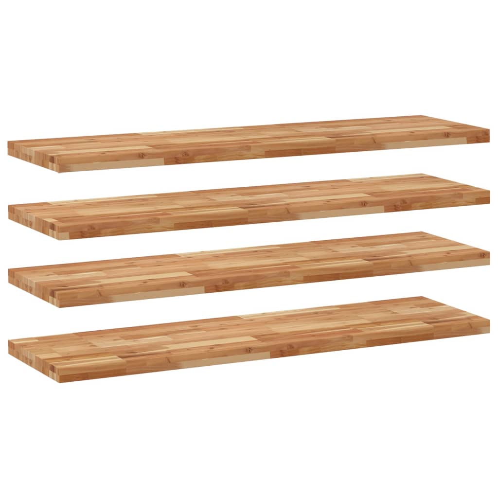 Mensole da Parete 4 pz 160x40x4 cm Legno Acacia Rifinito a Olio | homemem39