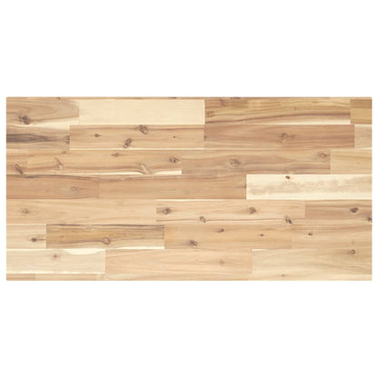 Piano da Bagno Non Trattato 100x40x2cm Legno Massello di Acacia