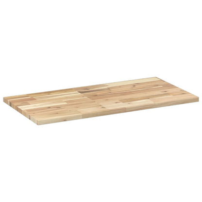 Piano da Bagno Non Trattato 100x40x2cm Legno Massello di Acacia