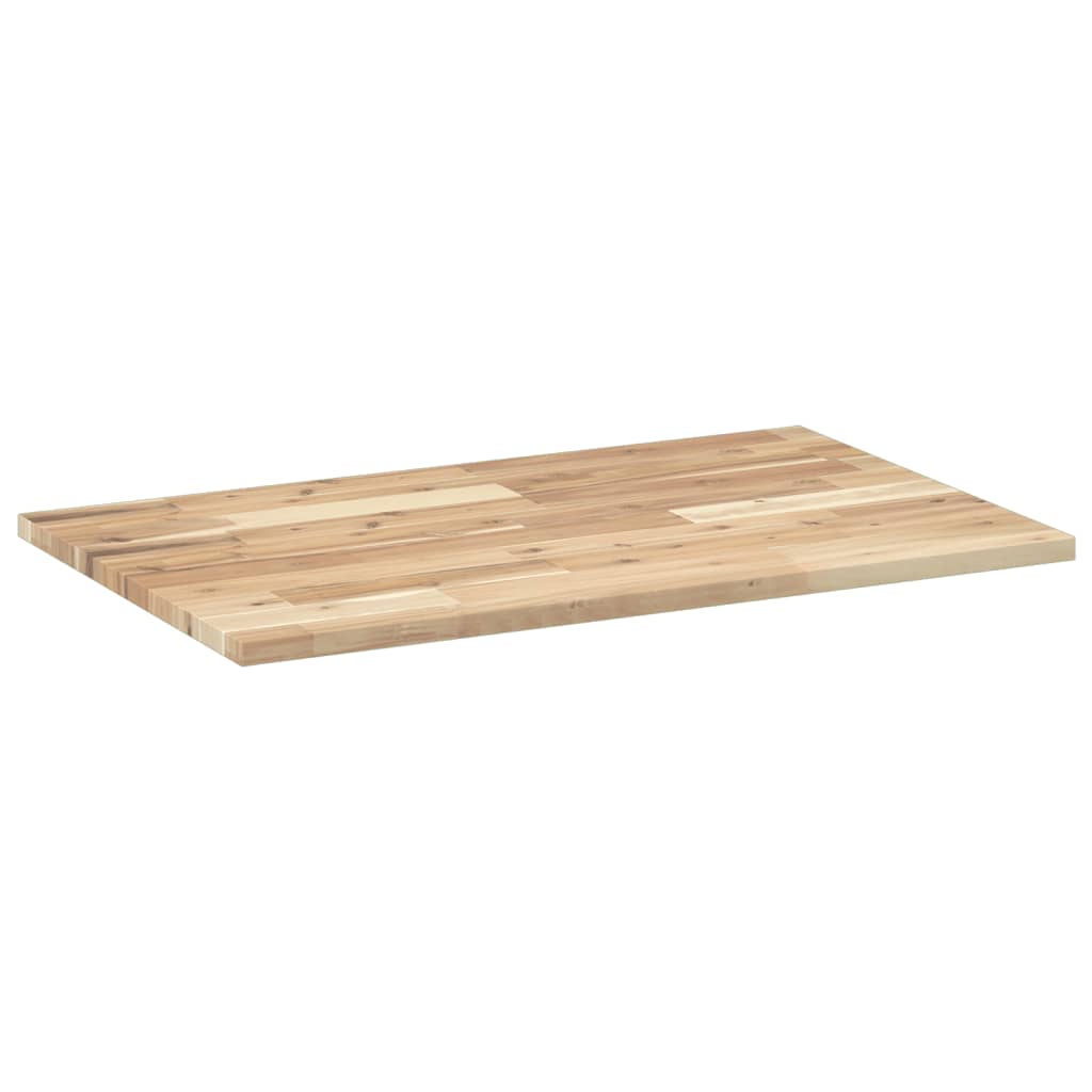 Piano da Bagno Non Trattato 80x50x2 cm Legno Massello di Acacia