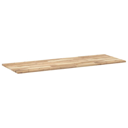 Piano da Bagno Non Trattato 120x50x2cm Legno Massello di Acacia