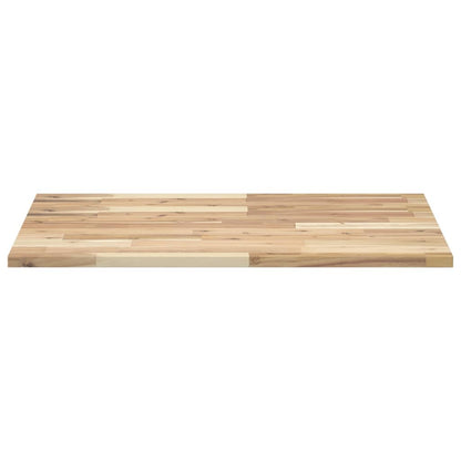 Piano da Bagno Non Trattato 80x60x2 cm Legno Massello di Acacia