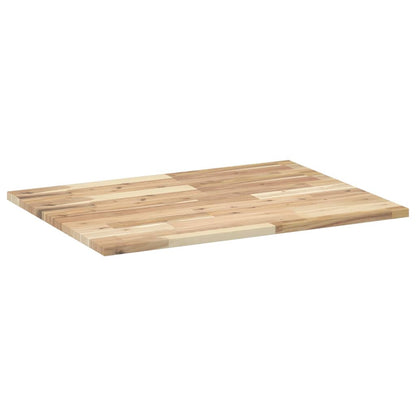 Piano da Bagno Non Trattato 80x60x2 cm Legno Massello di Acacia